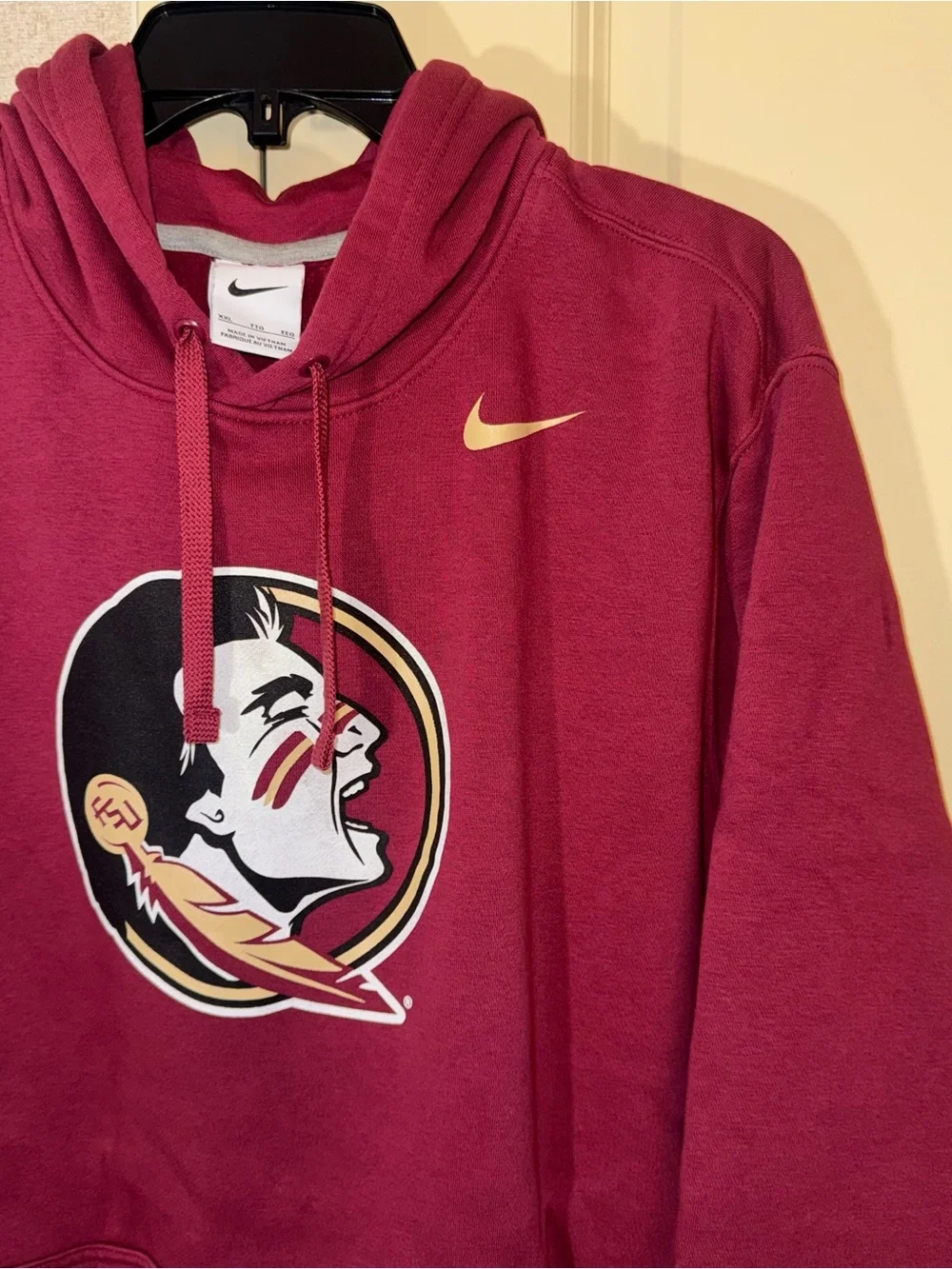 Nike Men's Florida State Seminoles BCS Club Fleece Burgundy Pullover Hoodie XXL